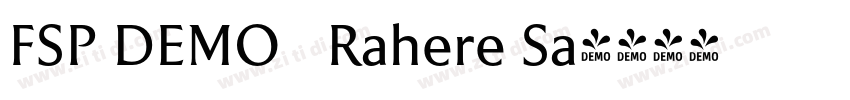 FSP DEMO   Rahere Sa字体转换